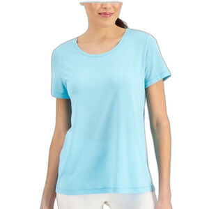 ID Ideology Plus Size Mesh-Back T-Shirt, back mesh size 3X aquatone